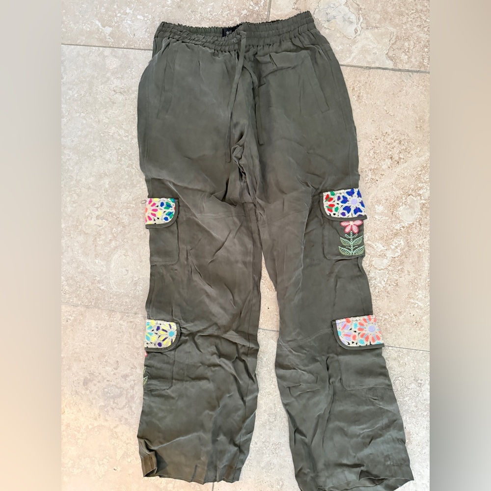 Johnny Was Biya Phillis Crochet Cargo Pants B67824